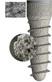 Tornillo de titanio que se integra en el hueso